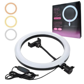 Aro de Luz LED 3 Tonos Blancos 26cm de Diametro RING FILL LIGHT