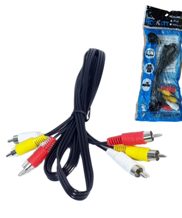 Cable DV 3RCA a 3RCA 5mts ROCKETT
