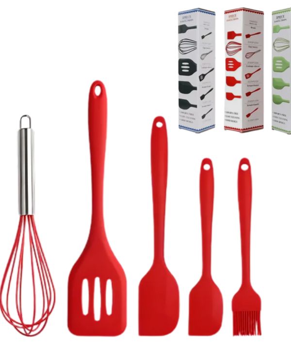 Kit Utensilios de Cocina de Silicona 5Pcs