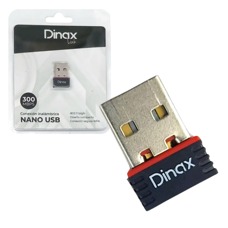 ADAPTADOR DINAX NANO USB INALAMBRICO 300MBPS DX-WUSB330