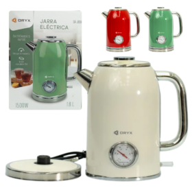 Pava Eléctrica Estilo Retro Varios Colores 1500W 1.8L ORYX JEE03