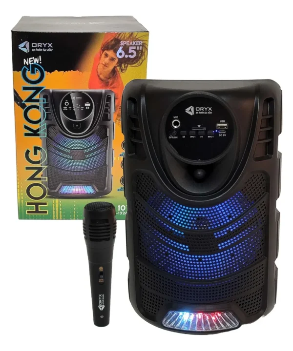 Parlante 6.5" Karaoke con Micrófono Hong Kong ORYX