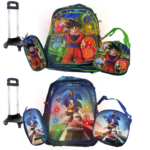 Mochila Infantil Diseños 3D Varios Personajes CON LUCES