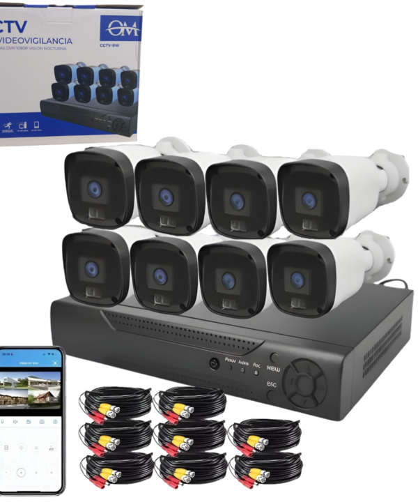 DVR 8 Cámaras de Seguridad CCTV-8W