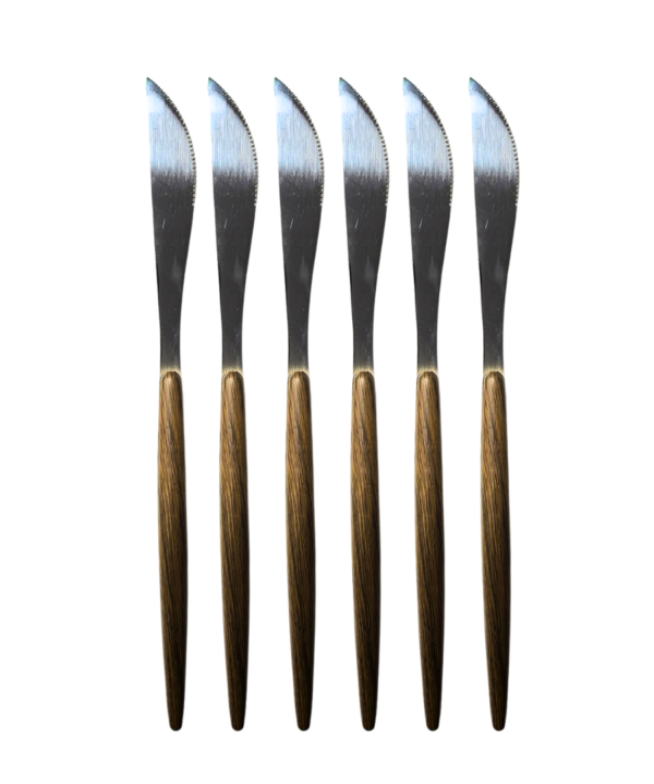 Set de Cuchillos x6 Mango de Madera CS-979