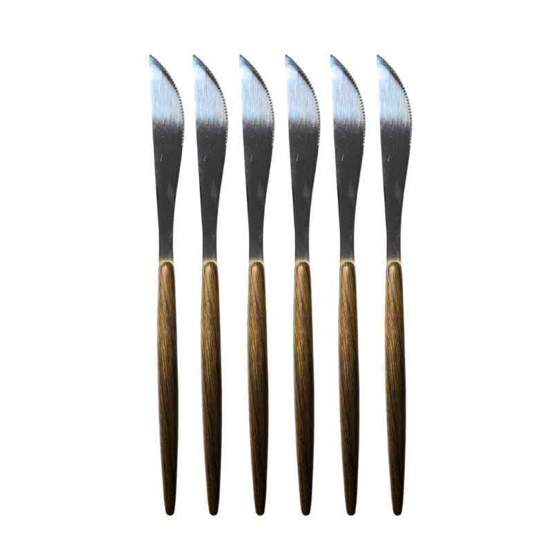 Set de Cuchillos x6 Mango de Madera CS-979