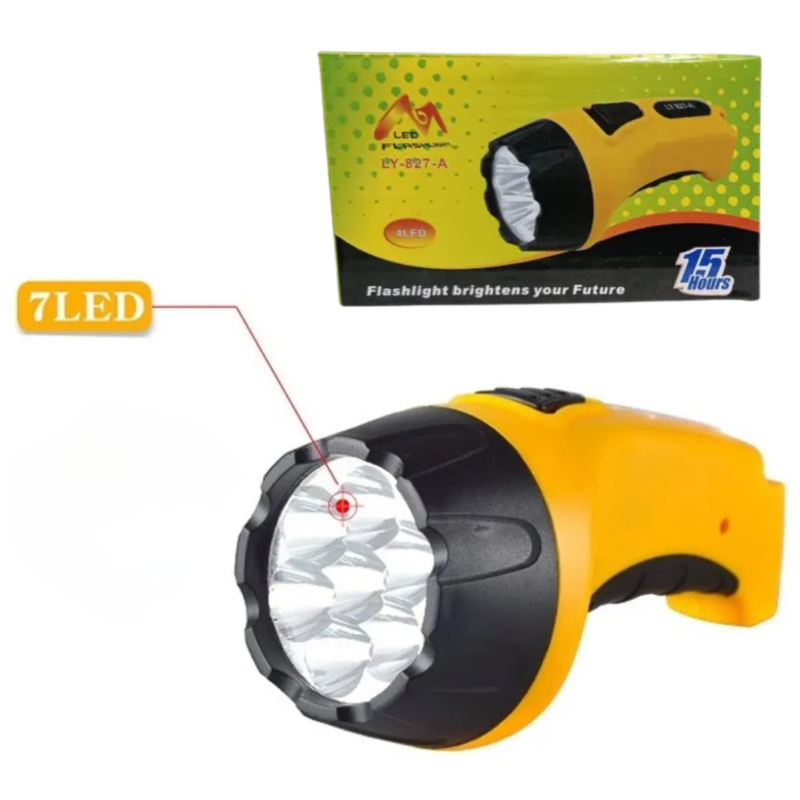 Linterna Busca Huella 7 LEDs Bateria Hasta 15hs LY-825