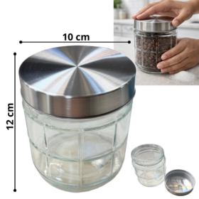 Frasco de Vidrio con Tapa Metálica Individual JK-4524
