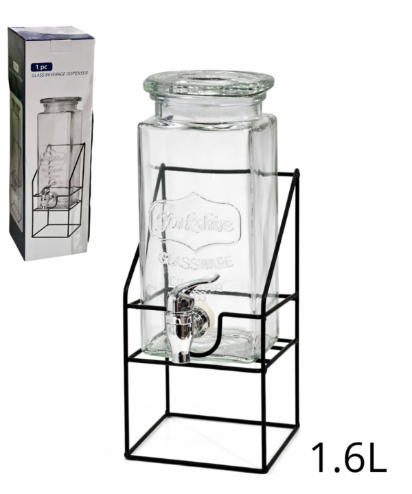 Dispenser de Vidrio 1.6L GLASS BEVERAGE