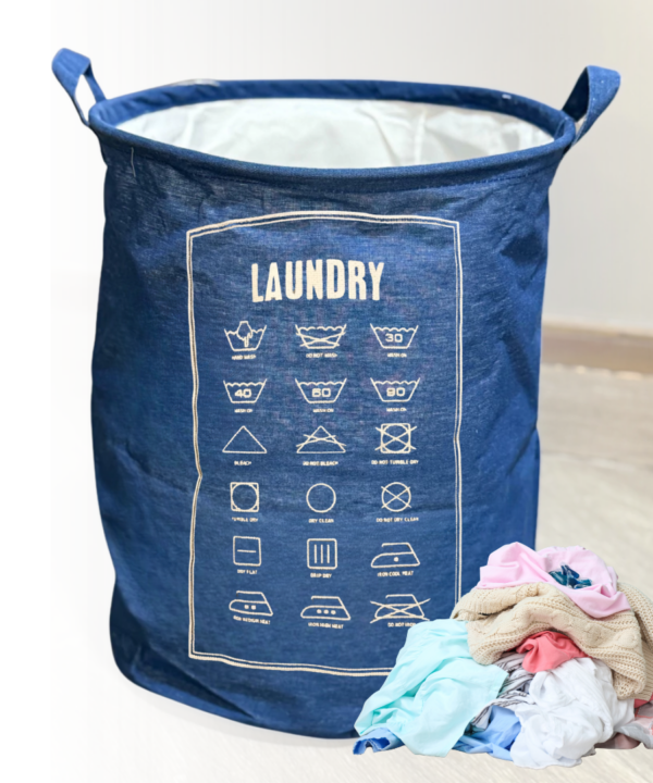 Cesto Circular Azul Para Ropa LAUNDRY HOG0697