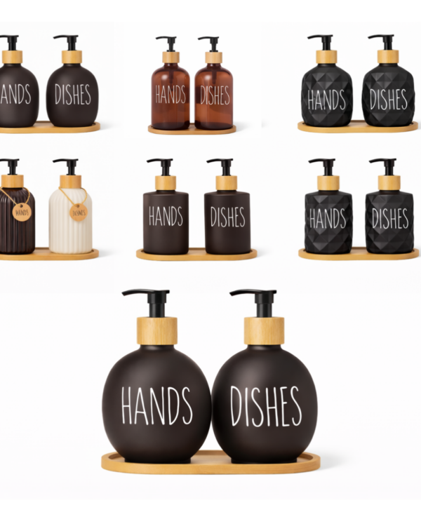 Set de 2 Botellas de Vidrio para Baño 475ml