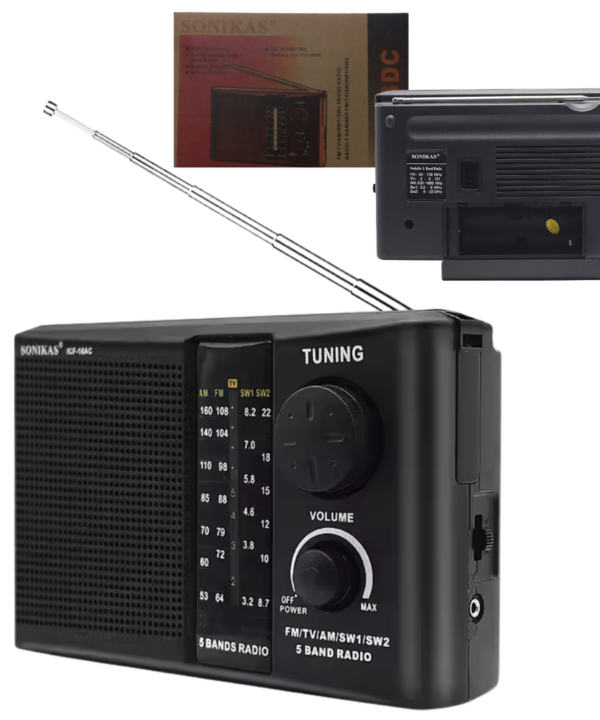 Radio Vintage 5 Bandas a Pilas SONIKAS AYV0475