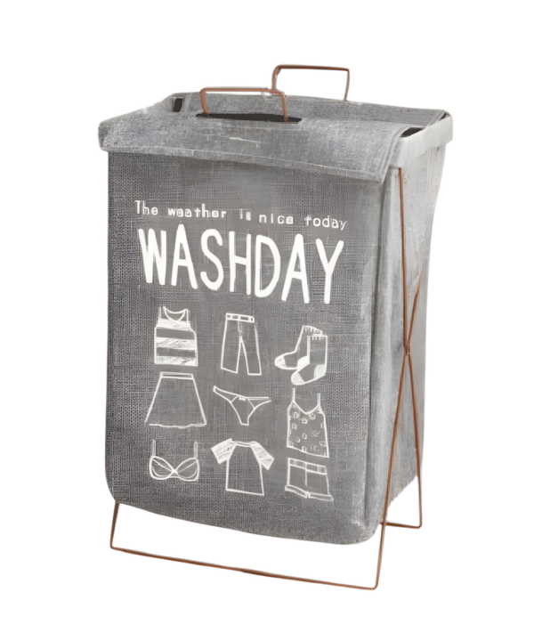 Canasto para Ropa con Estructura Metalica WASHDAY ACC0215