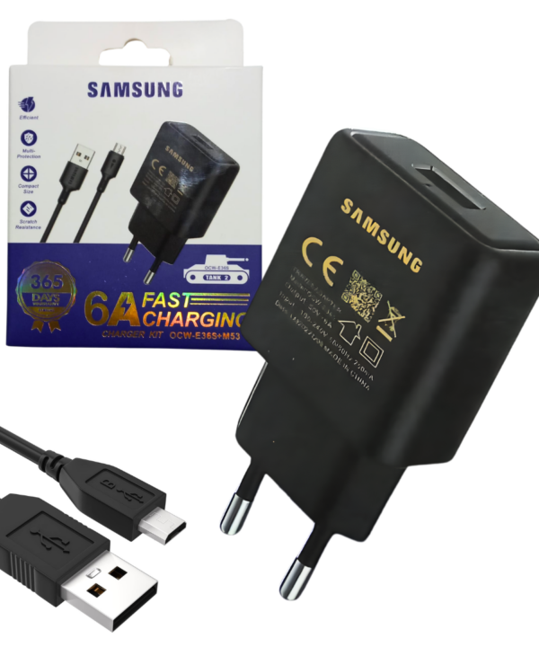 Cargador 6A con Cable USB a Tipo Micro USB V8 SAMSUNG OCW-E36S