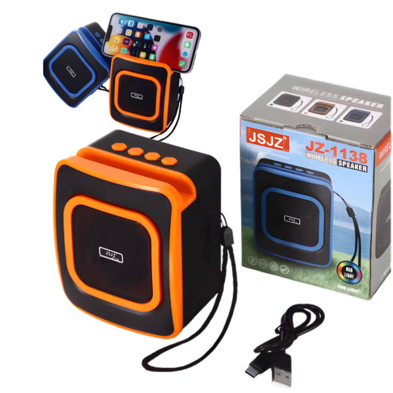 Parlante Cuadrado Bluetooth Porta Celular JSJZ JZ-1138