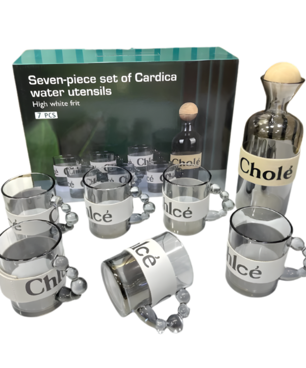 Set de Vasos Y Botella de Vidrio X7PCS 618TRA