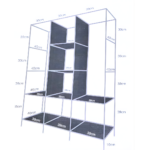 ARMARIO MULTIFUNCIONAL 130x45x170cm YANGYANG WARDROBE ACC0317 - Imagen 2