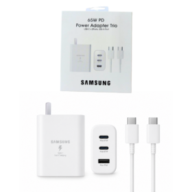 Cargador Samsung 65W 3 Entradas C/Cable