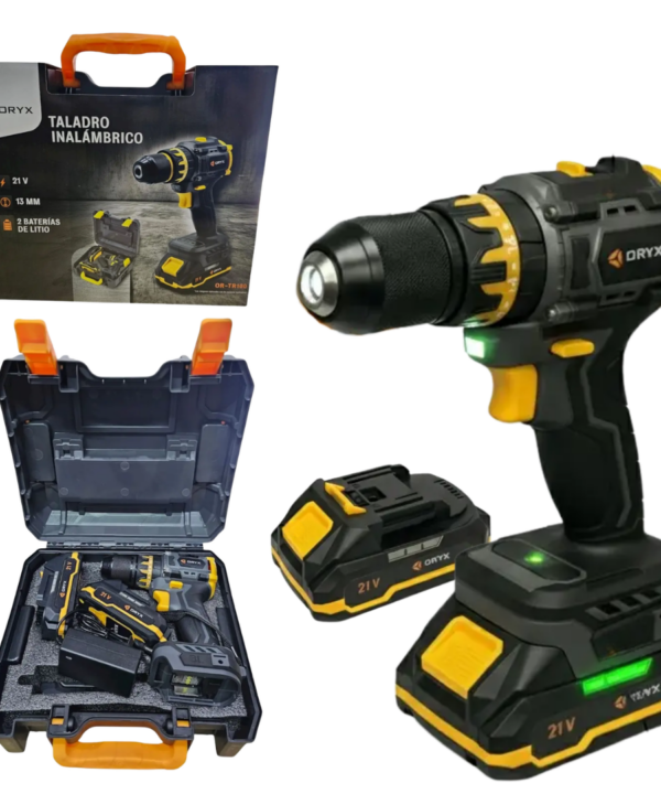 Taladro Inalambrico con 2 Baterias Recargables ORYX OR-TR100