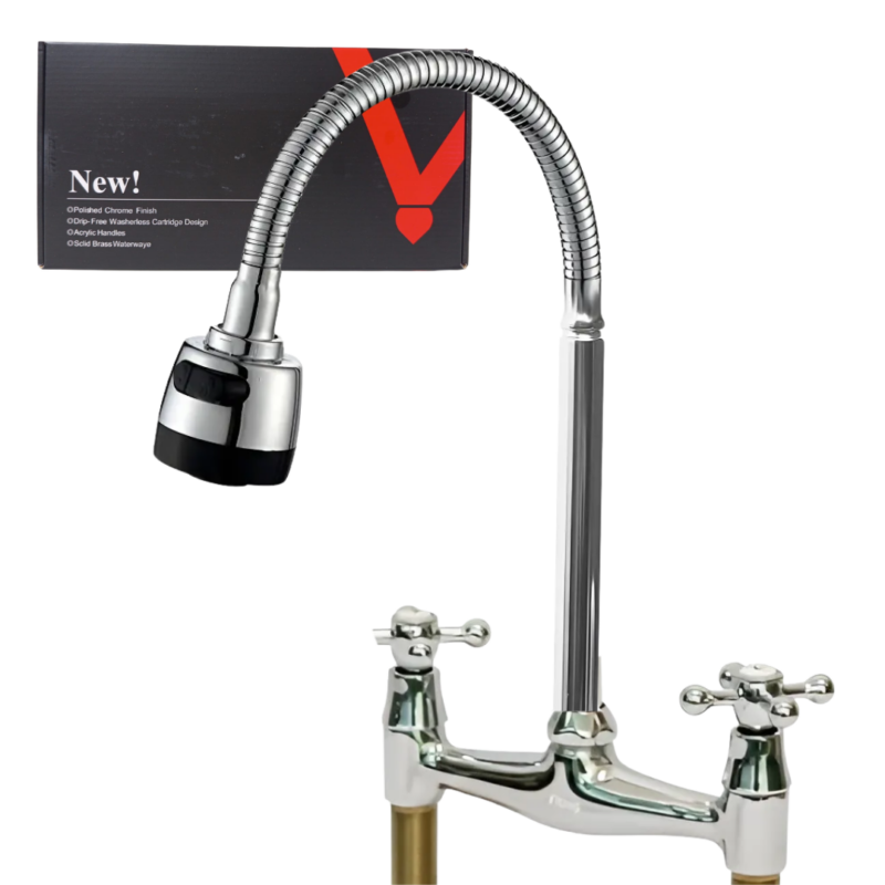 Canilla Griferia Mezcladora Flexible Con Lluvia NEW! BN-24