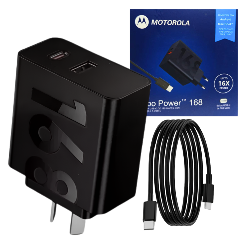 Cargador 168W Ultra Charge con Cable C a C MOTOROLA