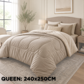 Acolchado de Invierno Sherpa Tamaño Queen 240×250 SALUM SAS500