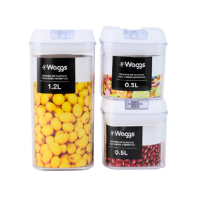 Set Frascos Contenedores Herméticos WAGGS FRAK02 x3